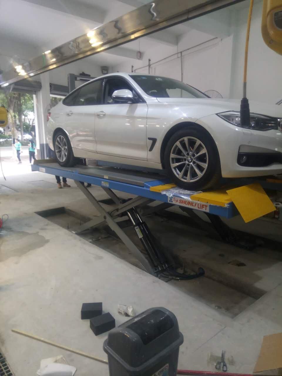 Ultrathin Double Level Scissor Lift for Four Wheel Alignment